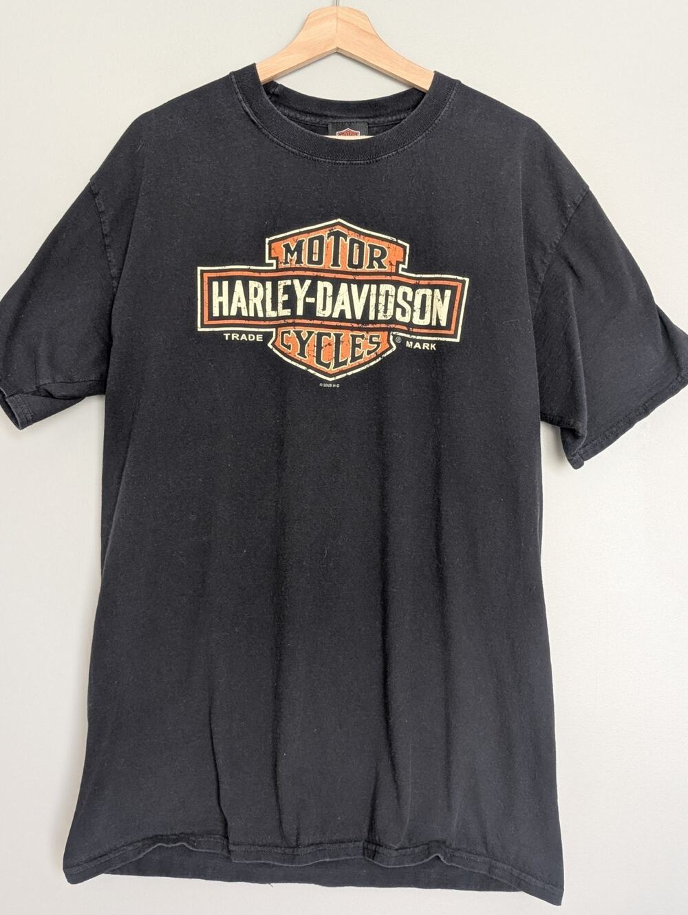 Vintage Harley-Davidson Bar & Shield T-Shirt Black Men's Size Large Tall LT 2008